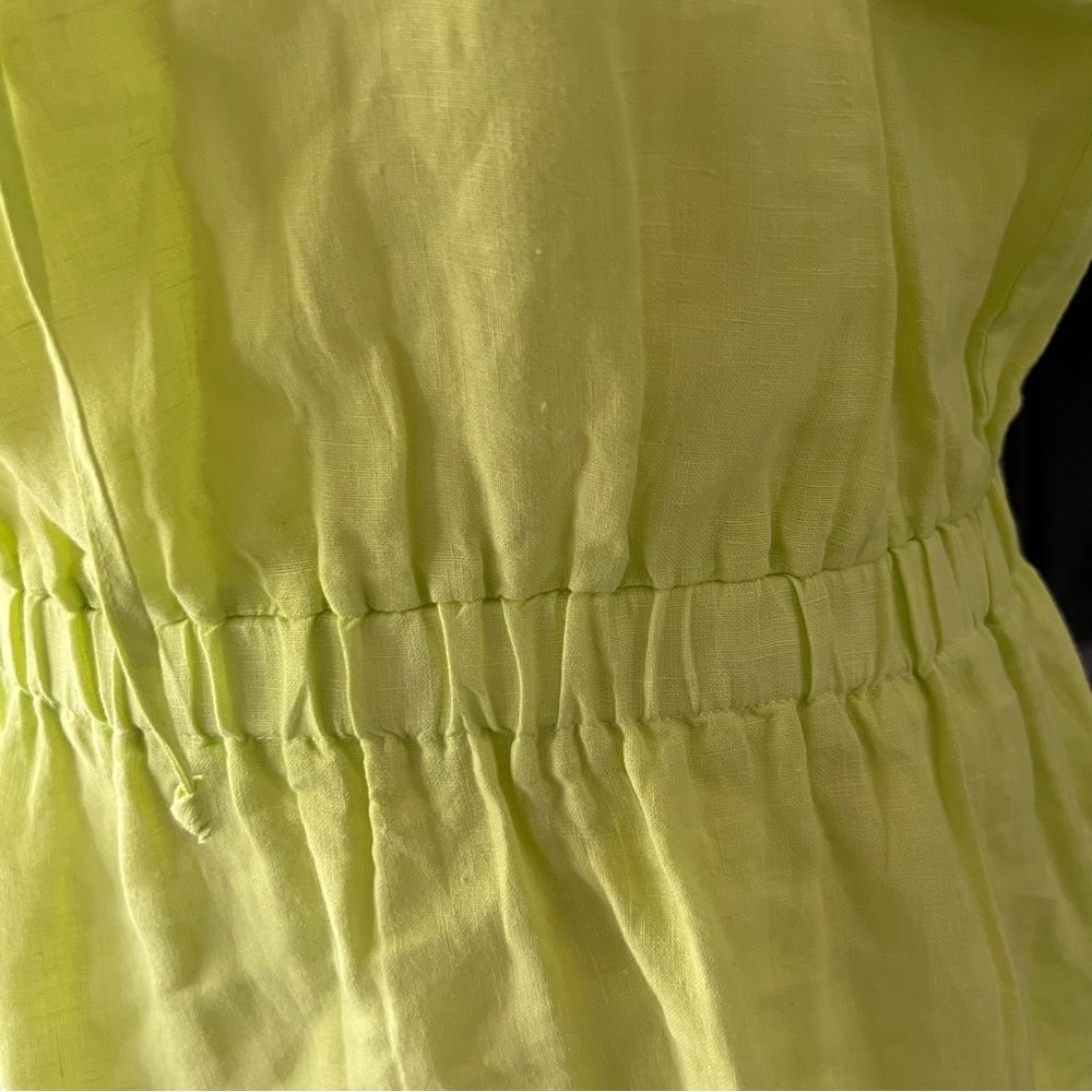 S’EDGE sundress lime green 100% French linen size xl NWT - Picture 8 of 11